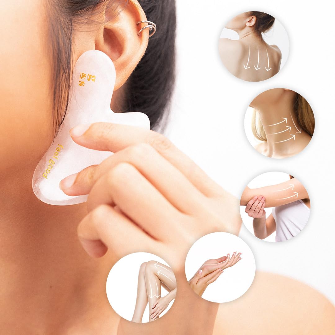 Foto 4 pulgar | Herramienta De Masaje Gua Sha Grace & Stella Rose Quartz - Venta Internacional.