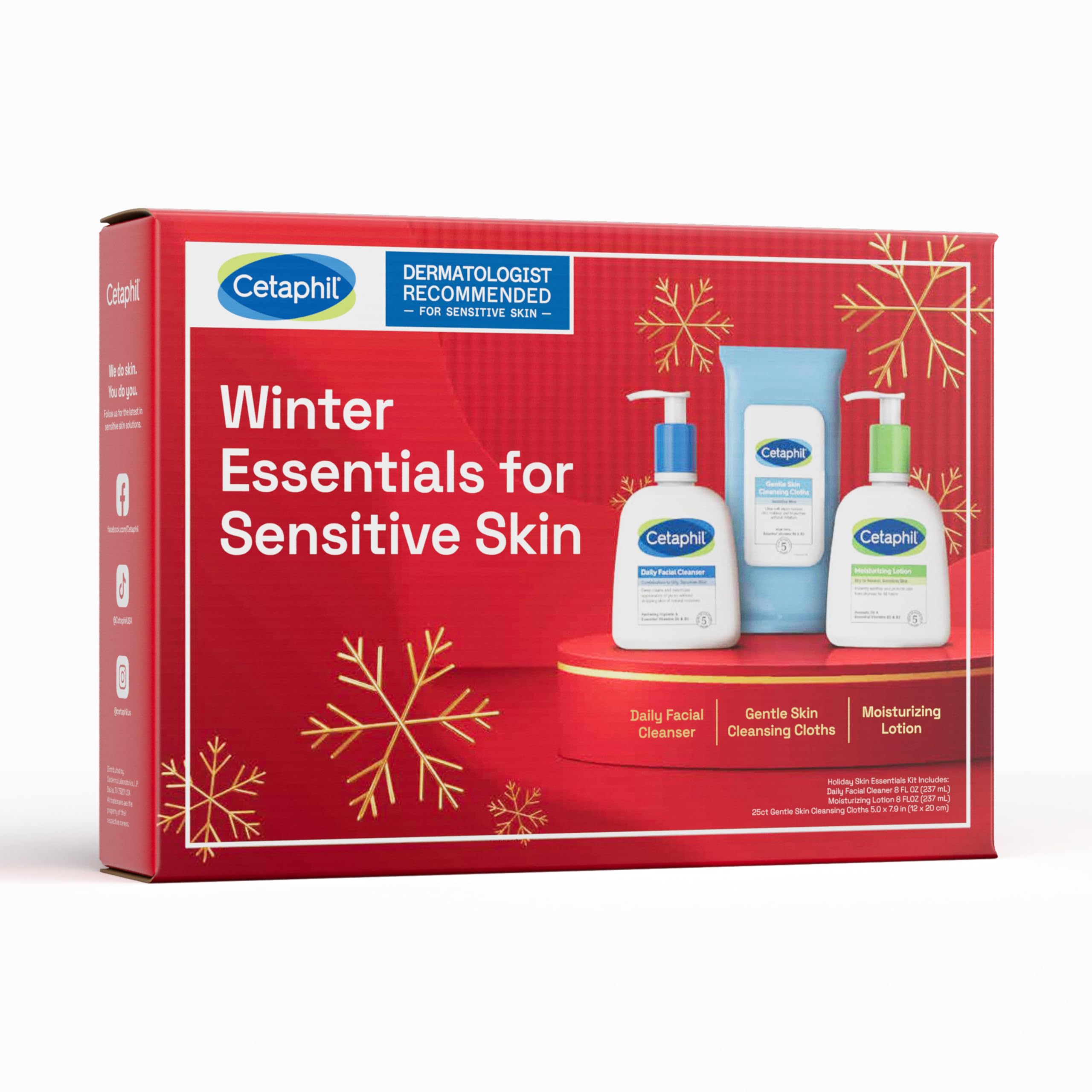 Foto 2 pulgar | Set Para El Cuidado De La Piel Cetaphil Winter Essentials Con Paño Limpiador - Venta Internacional.