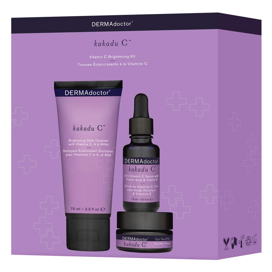 Kit Dermadoctor Kakadu C, Iluminador Con Vitamina C, 3 Piezas - Venta Internacional.