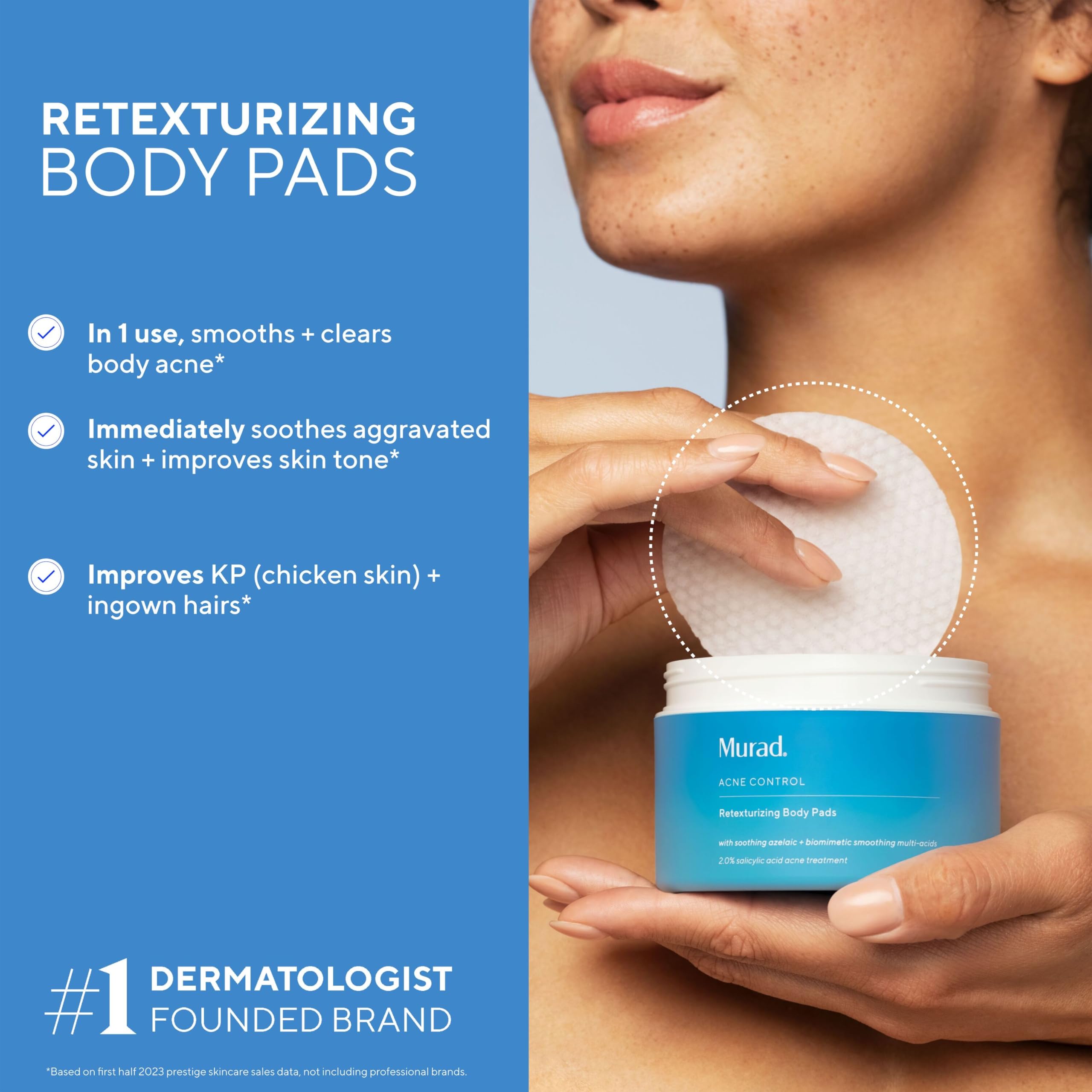 Foto 3 pulgar | Almohadillas Faciales Y Corporales Murad Acne Retexturizing 45 Almohadillas - Venta Internacional.
