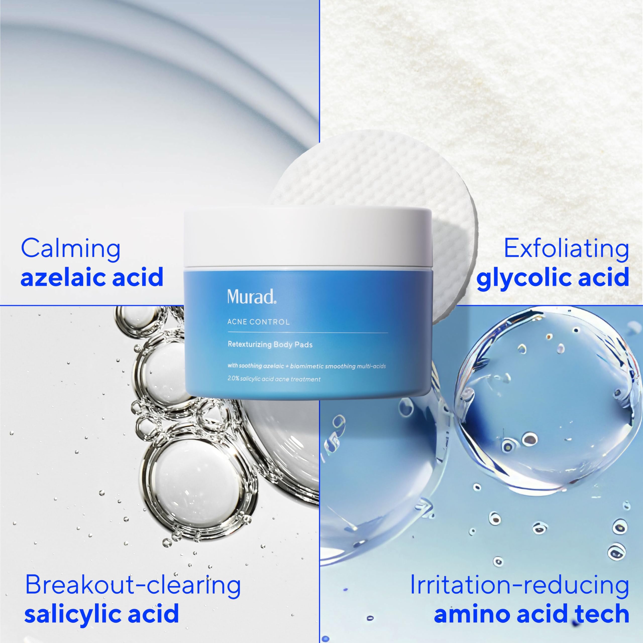 Foto 6 pulgar | Almohadillas Faciales Y Corporales Murad Acne Retexturizing 45 Almohadillas - Venta Internacional.