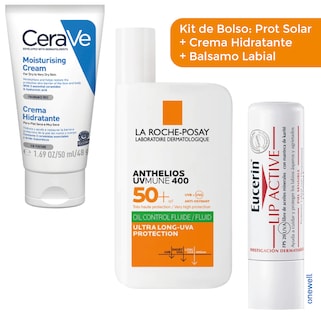 Foto 1 | Kit Basicos De Bolso: Protector Solar Fps50+ Lrp, Crema Hidratante Facial Cerave + Protector De Labios Eucerin