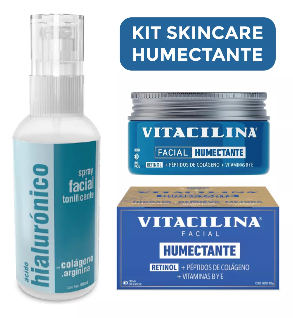 Foto 2 pulgar | Kit Skincare Facial Humectante Vitacilina + Ácido Hialurónico