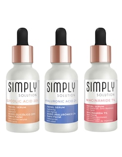 Foto 2 | Set Acido Glicolico 20%, Acido Hialuronico 2% Y Niacinamida 7% Simply Solution Rutina Control Grasa 3 Piezas