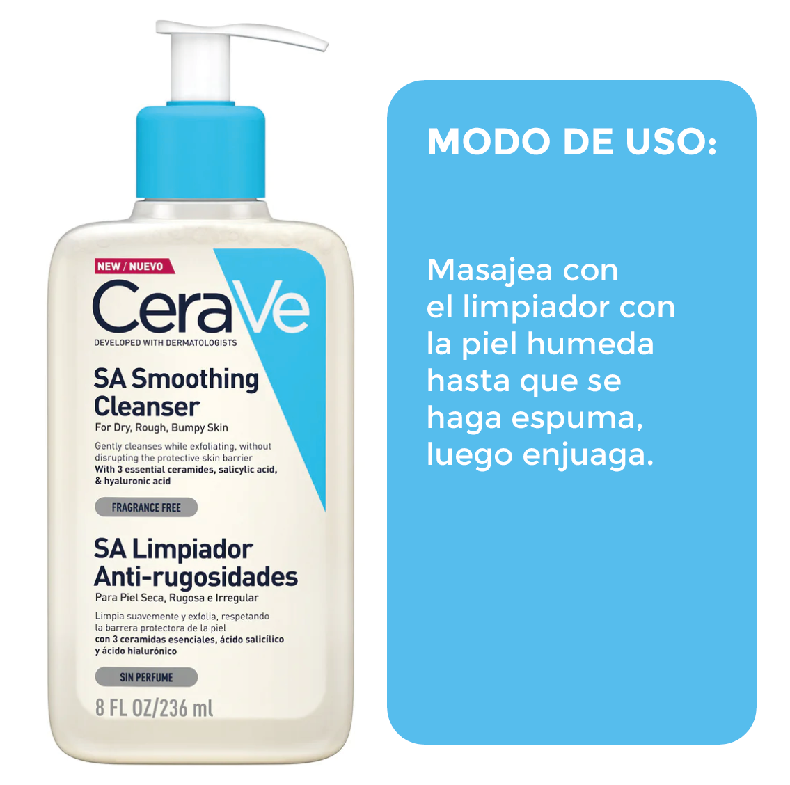 Foto 4 pulgar | Kit Cerave Anti-rugosidades: Limpiador Y Crema Alisadora Con Ácido Salicílico Y Ceramidas