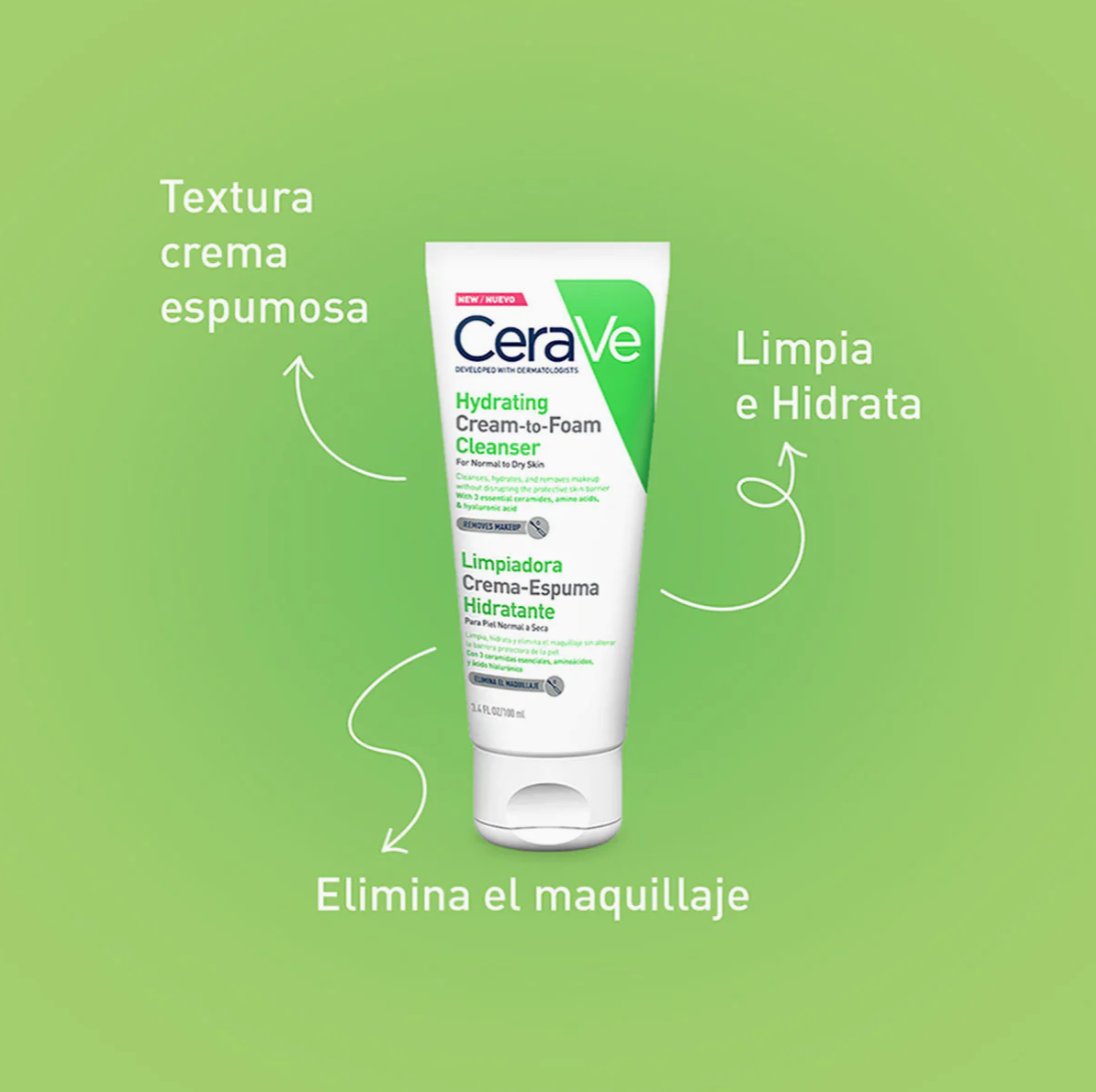 Foto 3 | Kit Hidratante Cerave Para Piel Seca: Limpiador Facial, Crema Contorno De Ojos Y Loción Hidratante