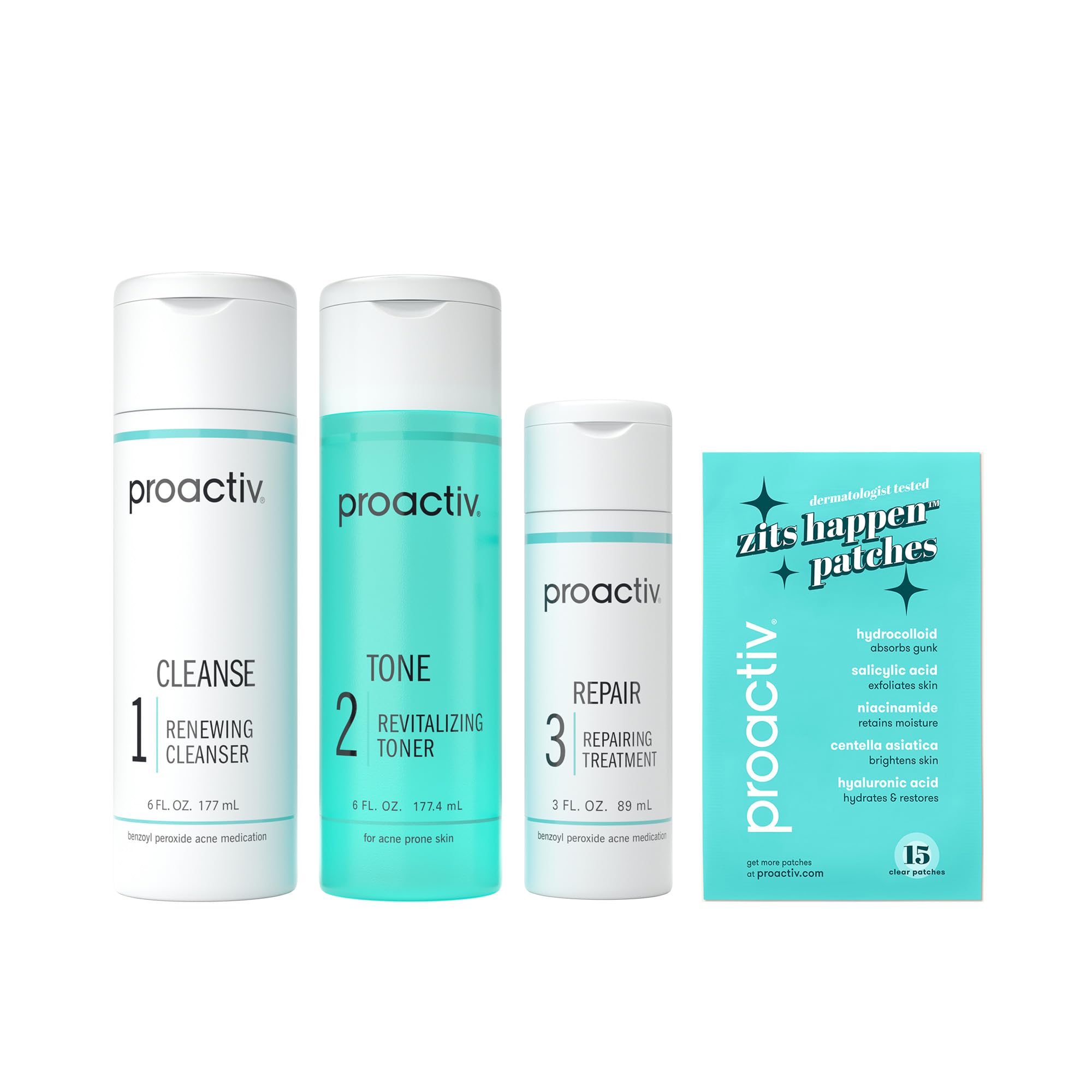 Foto 2 pulgar | Kit De Tratamiento Para El Acné Proactiv De 3 Pasos Con Parches Para Espinillas, 90 Días - Venta Internacional.