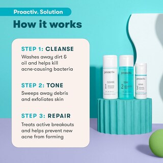 Foto 3 | Kit De Tratamiento Para El Acné Proactiv De 3 Pasos Con Parches Para Espinillas, 90 Días - Venta Internacional.
