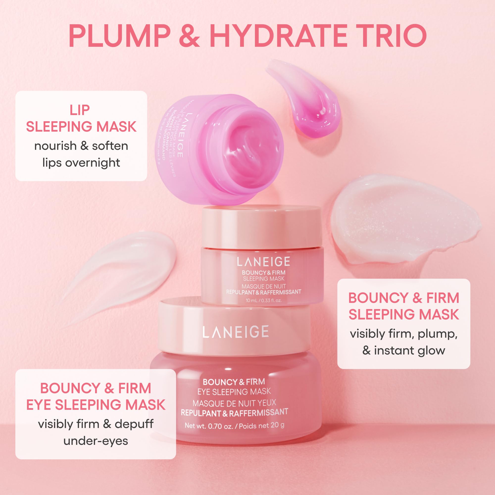 Foto 3 pulgar | Set De Viaje Laneige Plump & Hydrate Con Mascarilla Para Ojos, Rostro Y Labios - Venta Internacional.