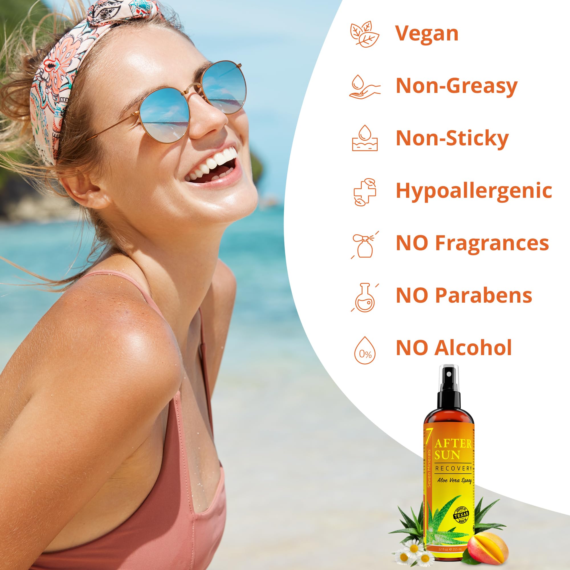 Foto 3 | Spray De Recuperación Solar After Sun Seven Minerals, 355 Ml Con Aloe - Venta Internacional.