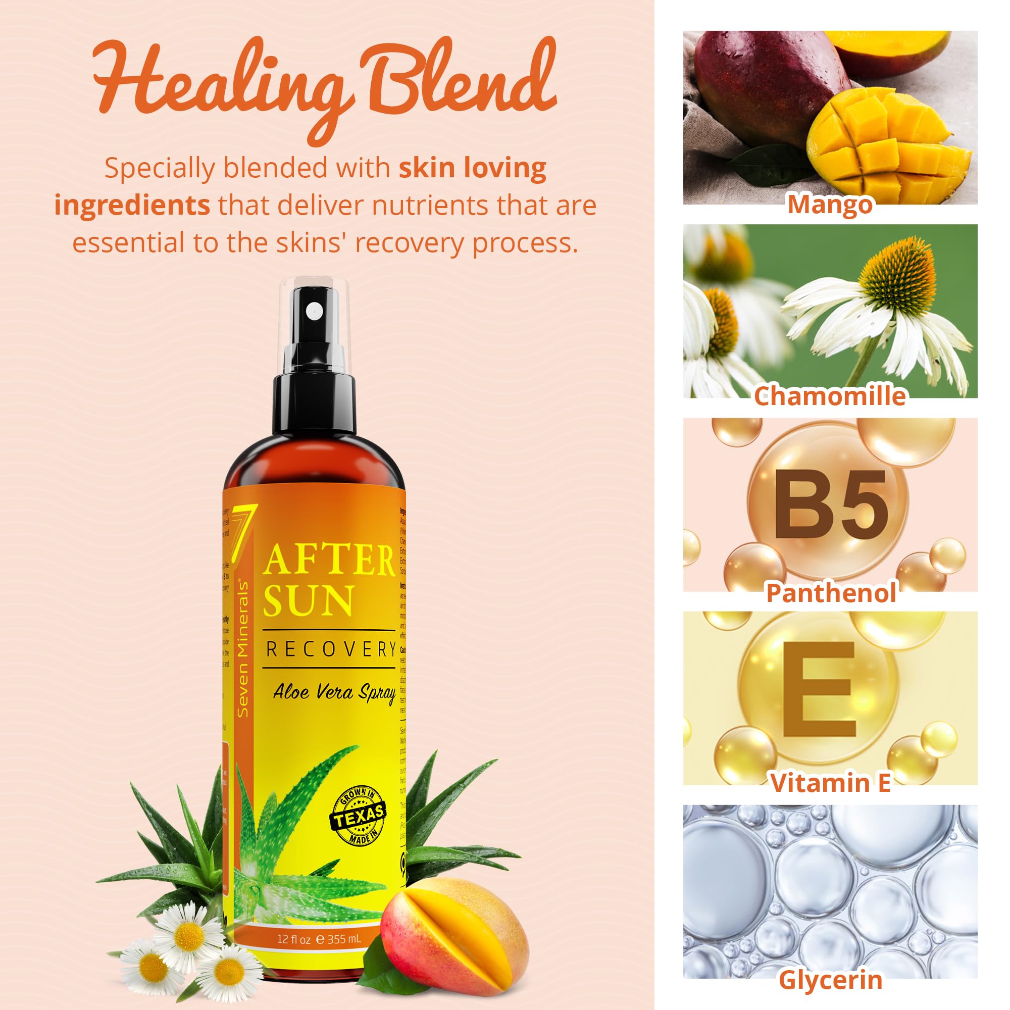 Foto 5 pulgar | Spray De Recuperación Solar After Sun Seven Minerals, 355 Ml Con Aloe - Venta Internacional.