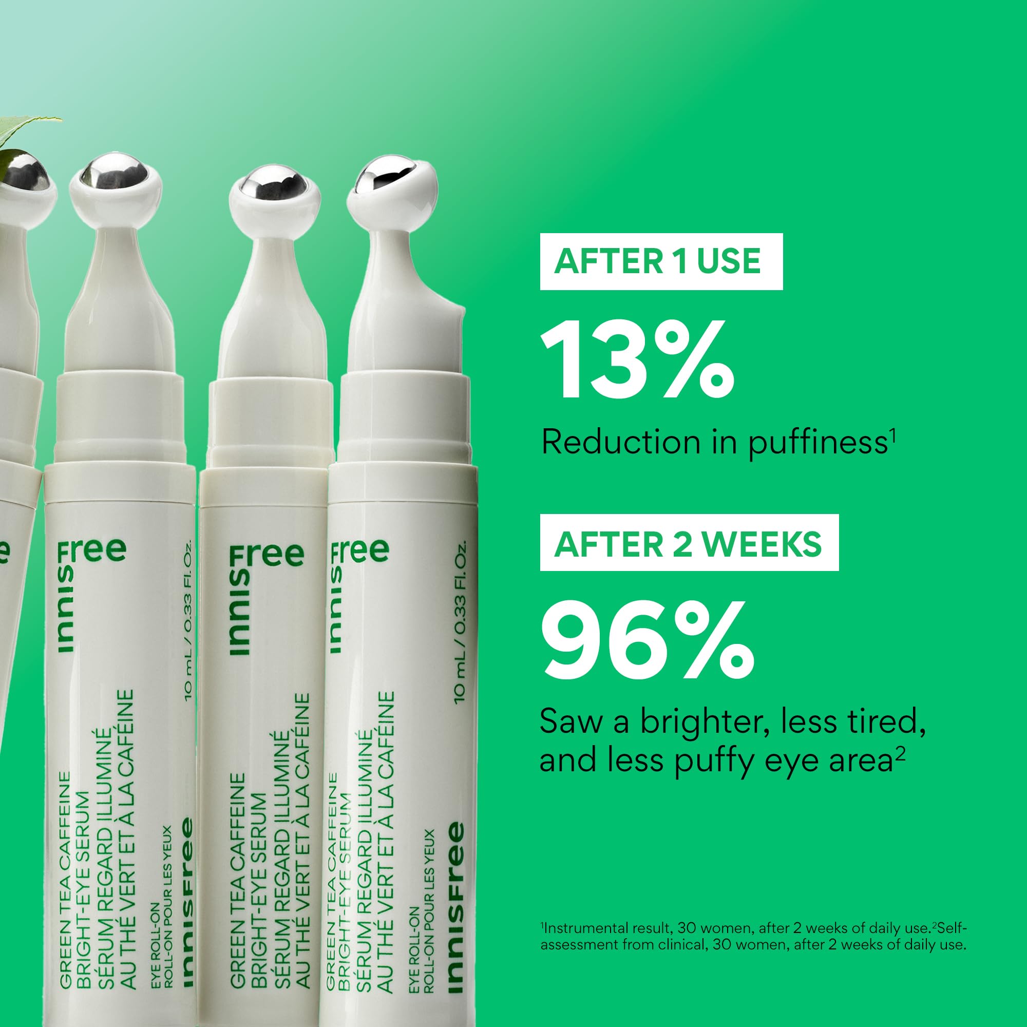Foto 2 | Set De Cuidado De La Piel Innisfree Green Tea Depuff, Sérum Hidratante Para Ojos Y Crema - Venta Internacional.
