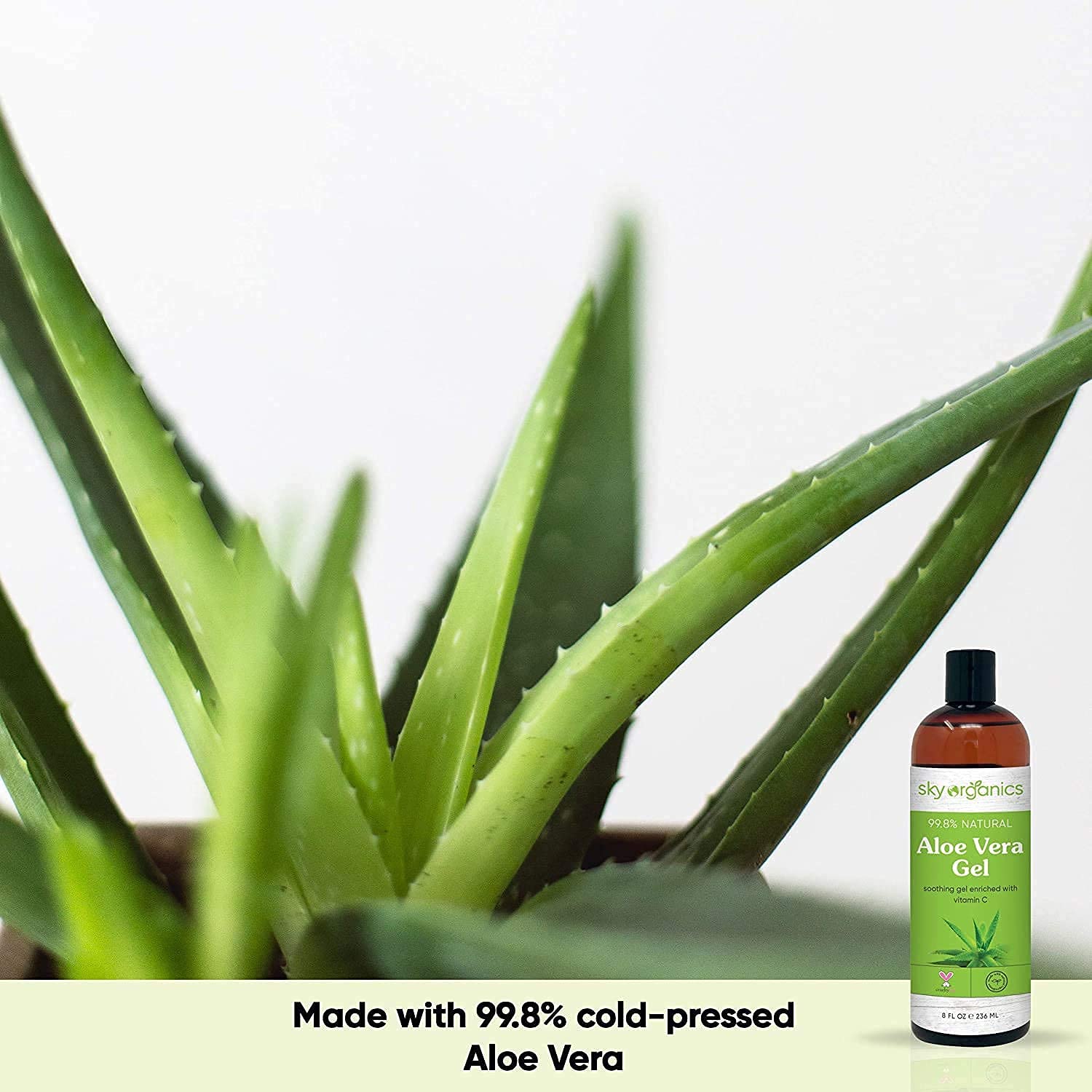 Foto 5 pulgar | Gel De Aloe Vera Sky Organics, 240 Ml, Paquete De 3 Unidades, Ultrahidratante - Venta Internacional.