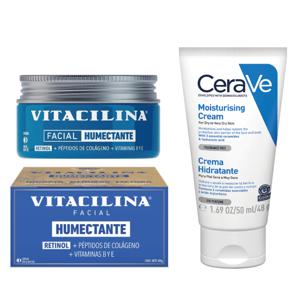 Foto 2 pulgar | Kit Cerave + Vitacilina Con Retinol, Péptidos, Ceramidas Y Ácido Hialurónico Para Hidratación Y Antiedad