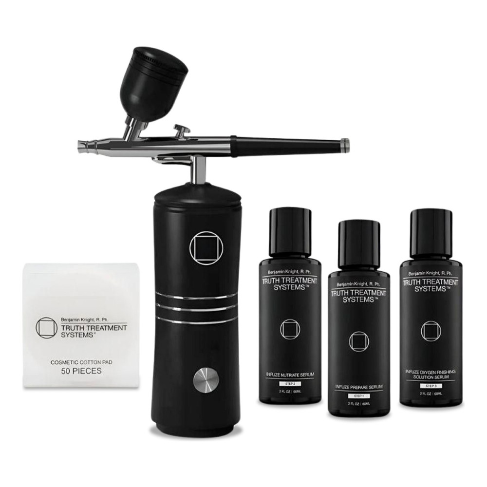 Foto 2 pulgar | Skincare Truth Infuze System Aerógrafo Color Negro + Kit Exfolia, Nutre Y Renueva