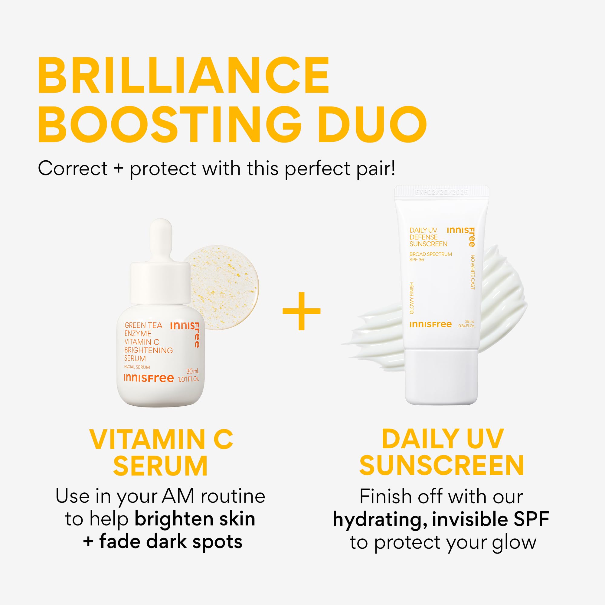 Foto 3 pulgar | Set De Cuidado De La Piel Innisfree Brighten + Protect Con Protector Solar Y Sérum - Venta Internacional.