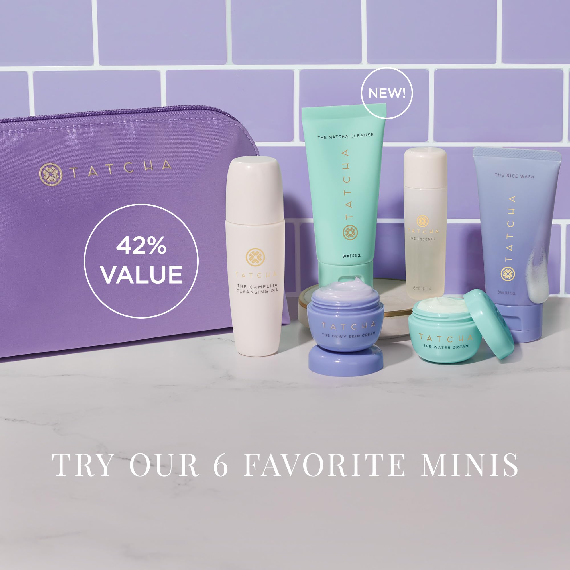 Foto 3 | Set De Cuidado De La Piel Tatcha Mini Favorites: Limpiadores, Esencias E Hidratantes - Venta Internacional.
