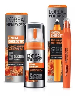 Foto 2 | Kit Hydra Energetic Men Expert: Crema + Roll-on Antiojeras + Termo De Agua De Regalo Güish