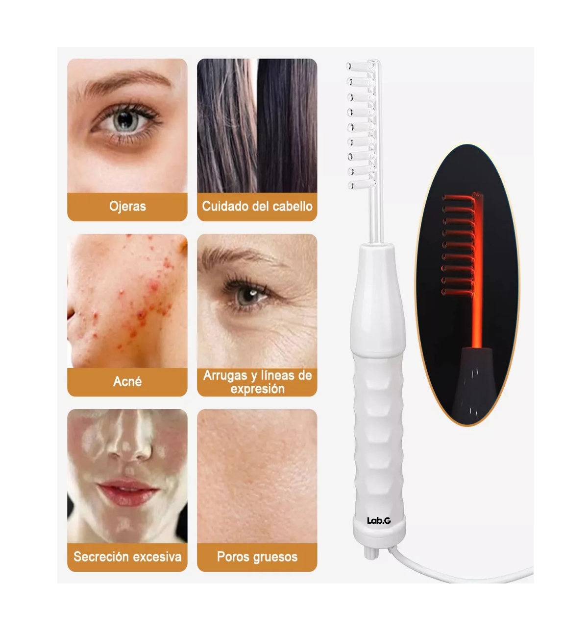 Foto 5 | Máquina Portátil Lab.g Terapia Piel Belleza Facial Alta Frecuencia Blanco