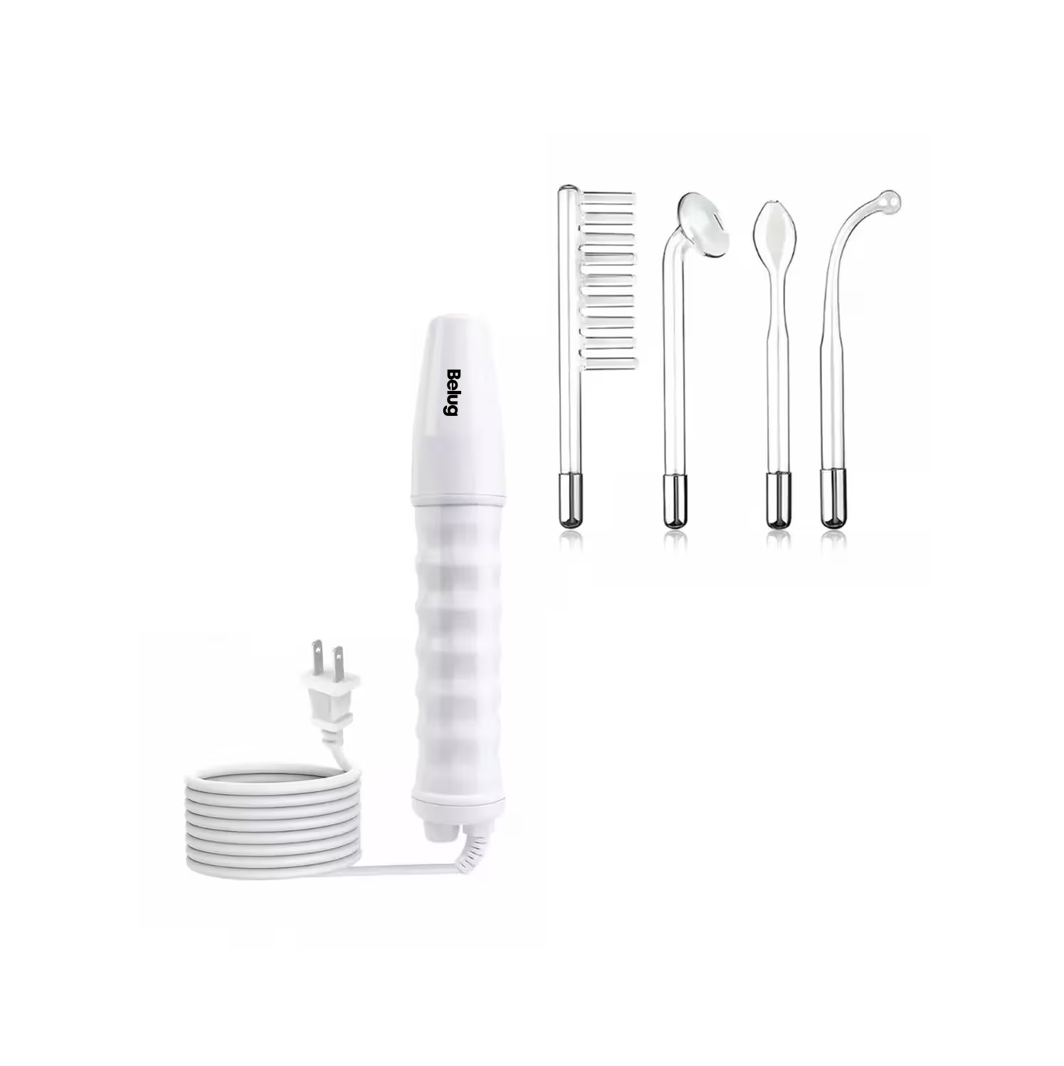 Máquina Portátil Terapia Piel Belleza Facial Alta Frecuencia Belug Blanco
