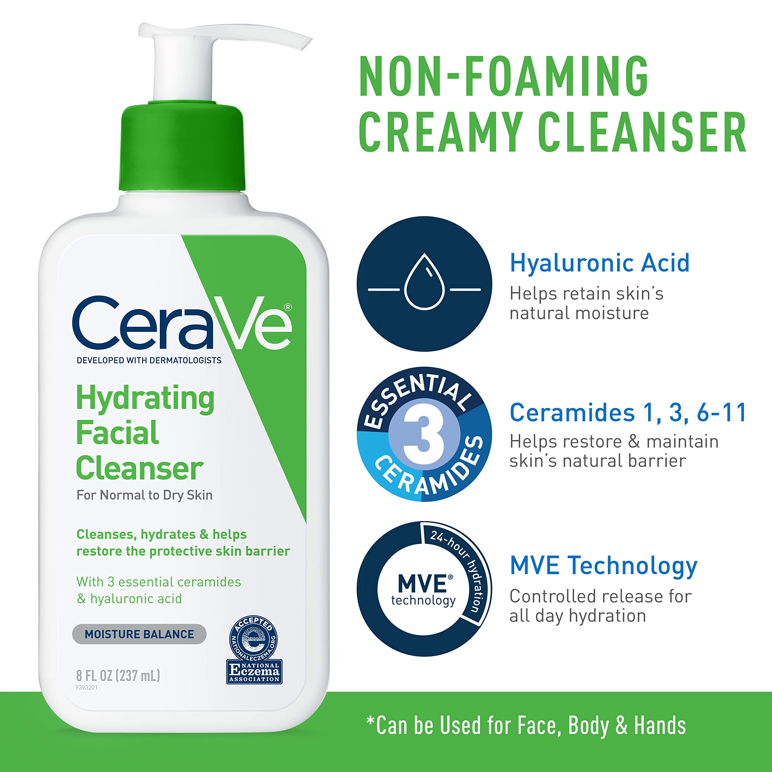 Foto 4 pulgar | Set Para El Cuidado De La Piel Cerave, Crema Hidratante Hidratante, 240 Ml, Y Limpiador - Venta Internacional.