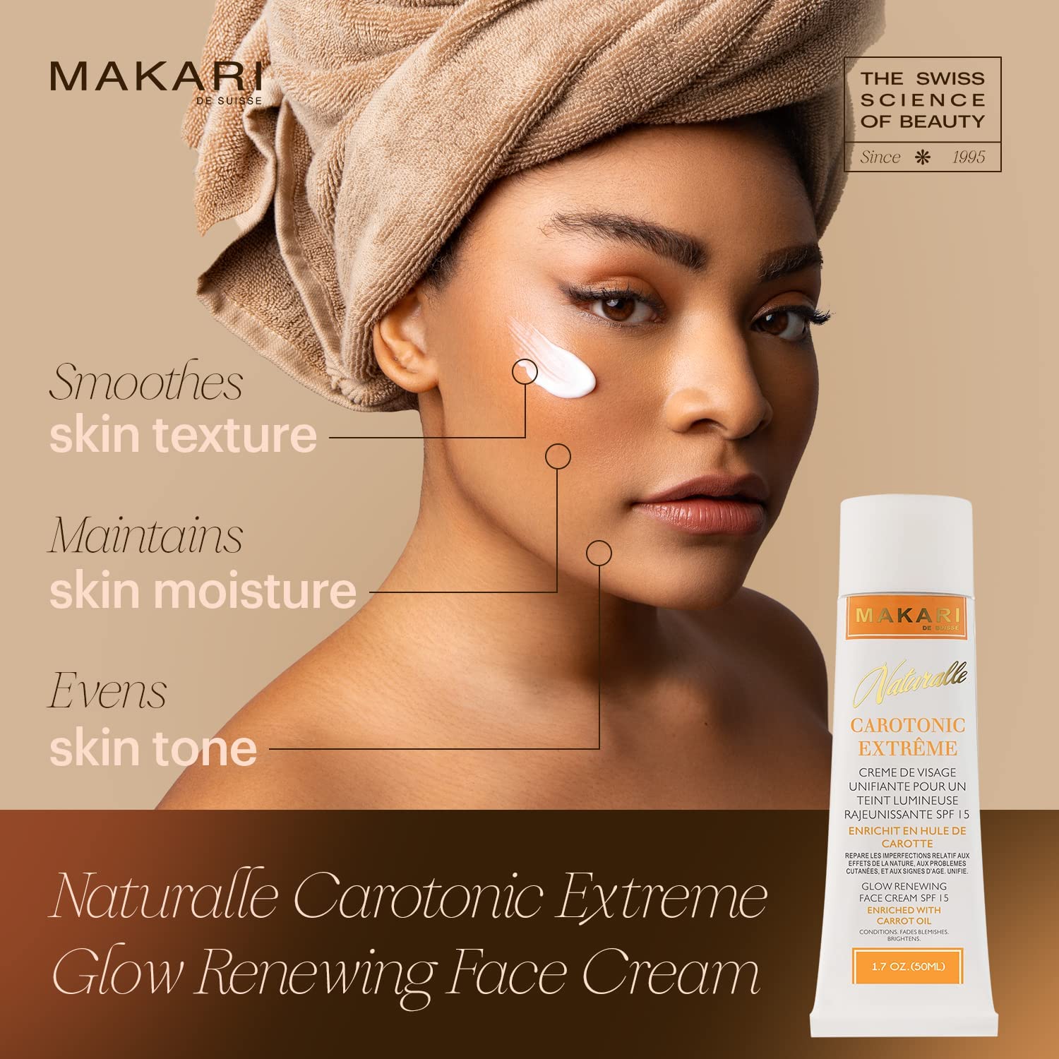 Foto 3 pulgar | Crema Facial Makari Naturalle Carotonic Extreme Glow Spf15 50 Ml - Venta Internacional.
