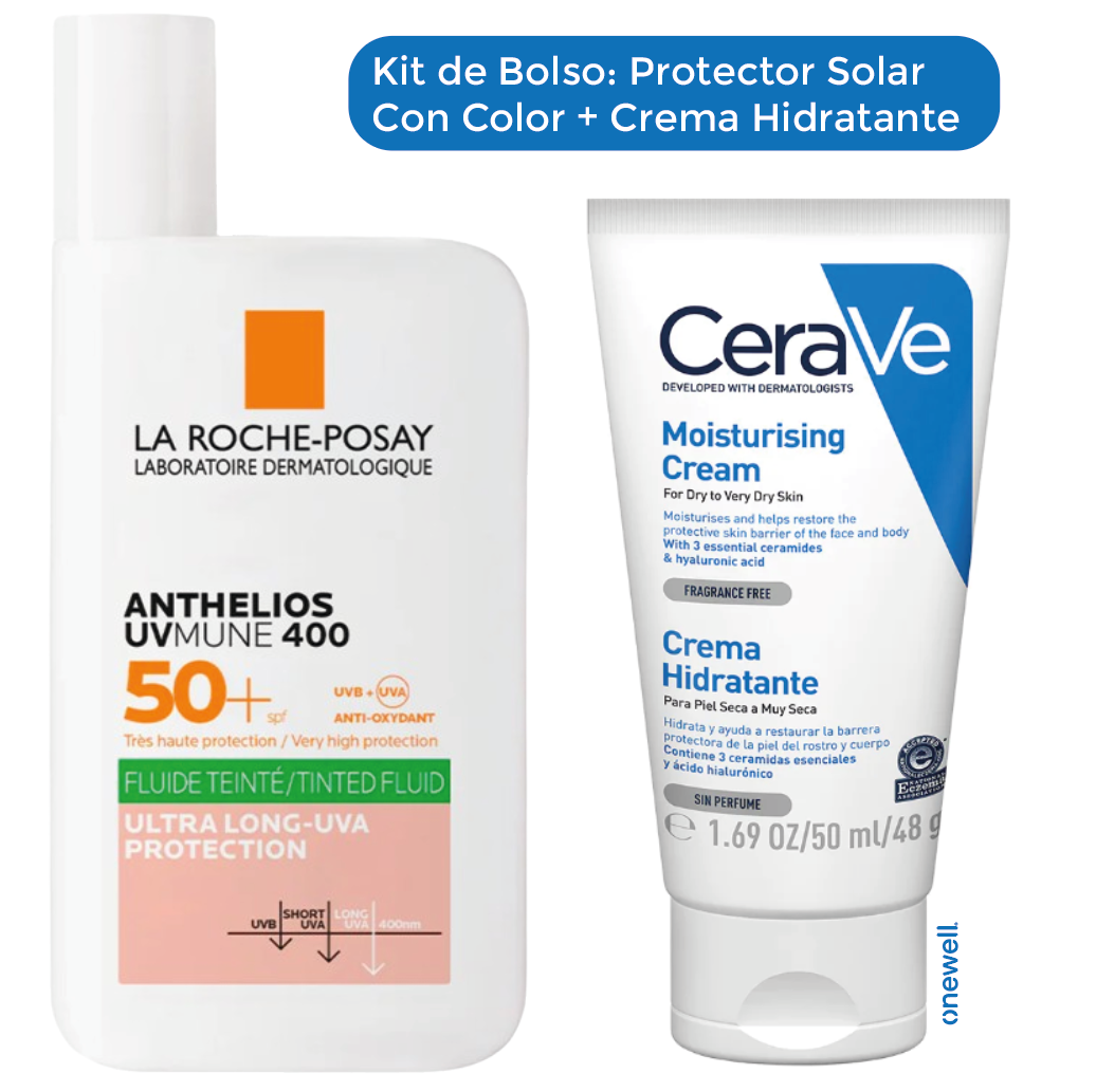 Foto 2 pulgar | Kit De Bolso Cerave Y La Roche-posay: Hidratación Y Protección Solar Con Color Para Piel Mixta A Grasa