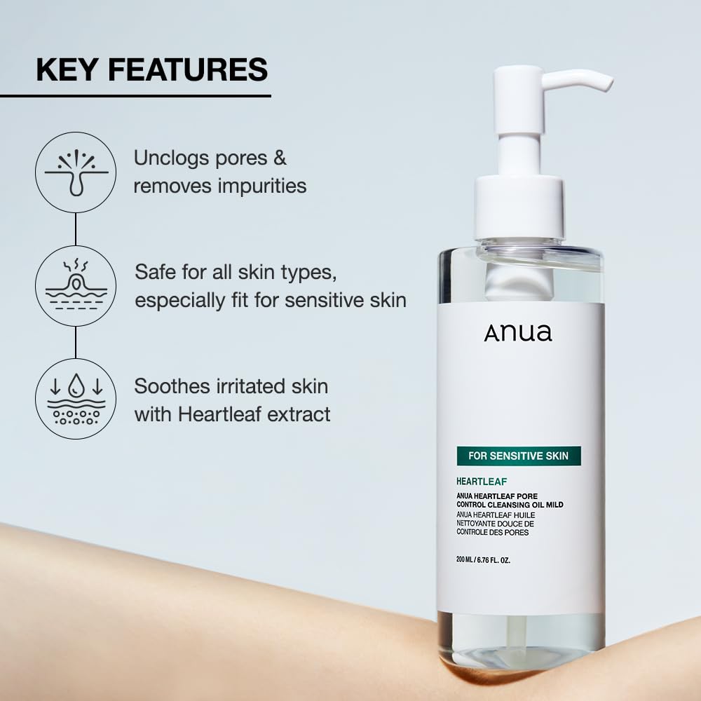 Foto 4 pulgar | Aceite Limpiador Anua Heartleaf Pore Control 200 Ml Para Pieles Sensibles - Venta Internacional.