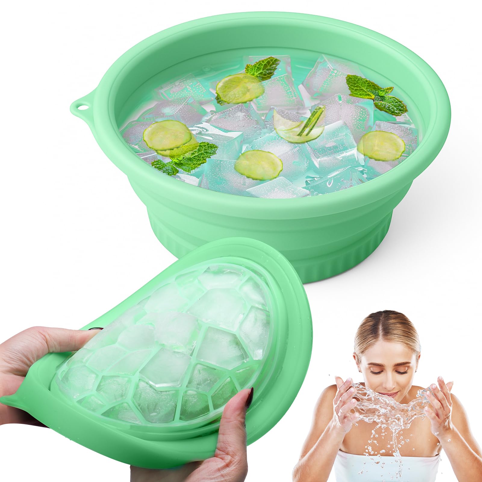 Foto 2 pulgar | Face Bowl Palksky Con Bandeja De Hielo Integrada, Tratamiento Facial Con Hielo De Silicona - Venta Internacional.