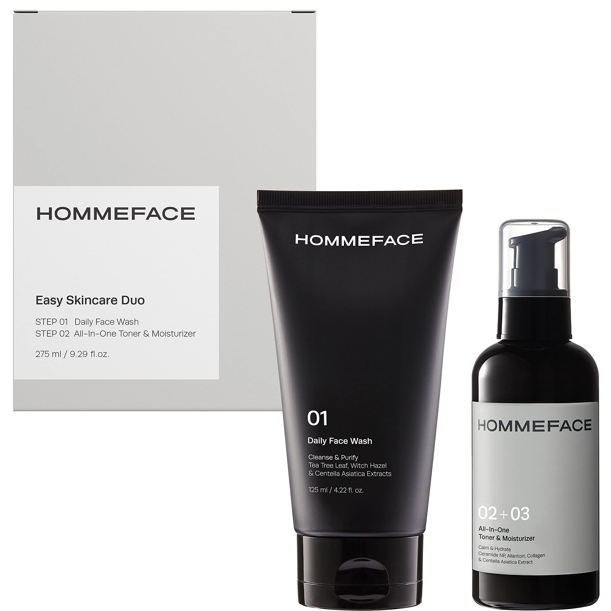 Foto 2 pulgar | Set De Cuidado De La Piel Hommeface Easy Duo Para Hombres Con Limpiador Y Tónico - Venta Internacional.