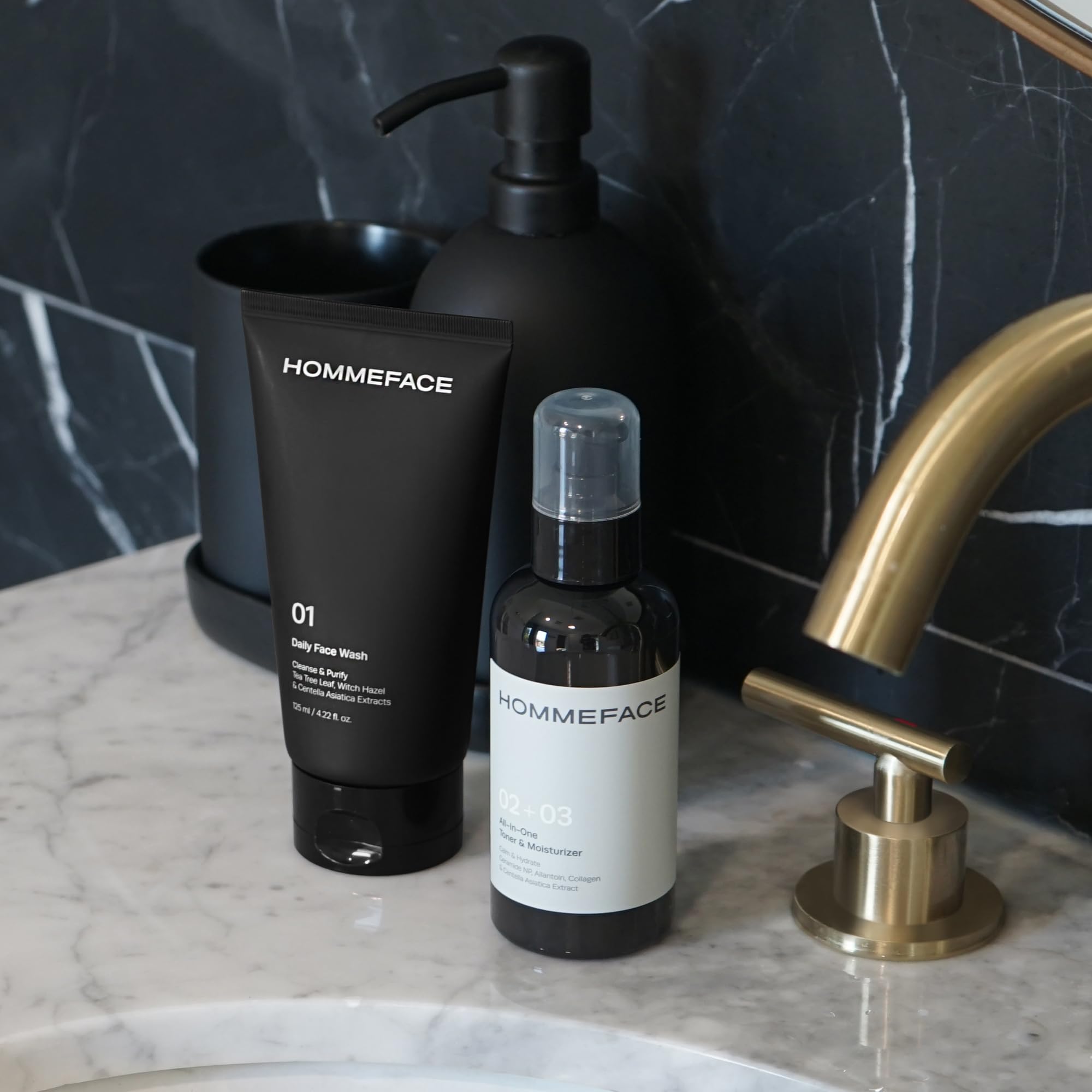 Foto 4 | Set De Cuidado De La Piel Hommeface Easy Duo Para Hombres Con Limpiador Y Tónico - Venta Internacional.