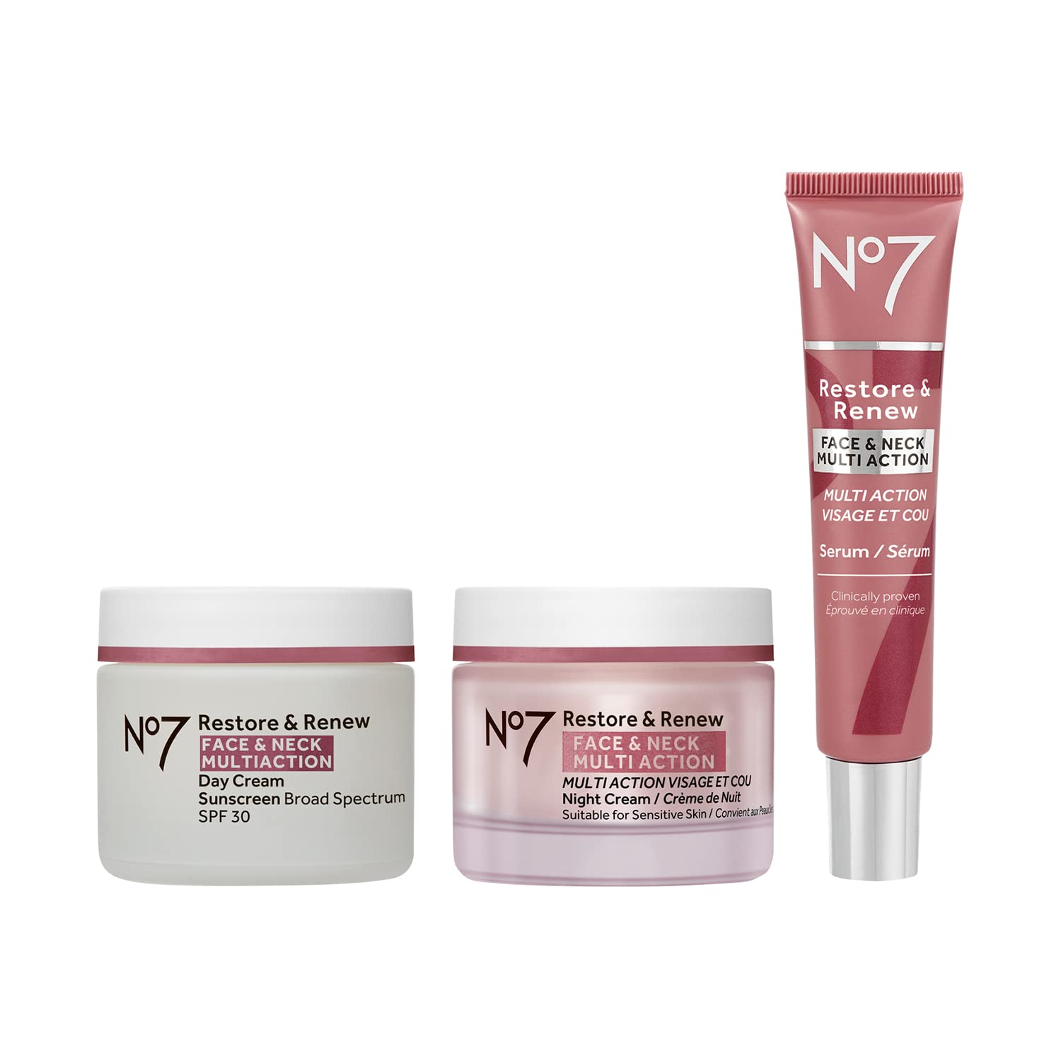 Foto 2 pulgar | Kit De Cuidado De La Piel Número 7 Para Restaurar Y Renovar Rostro Y Cuello Con Spf 30 - Venta Internacional.