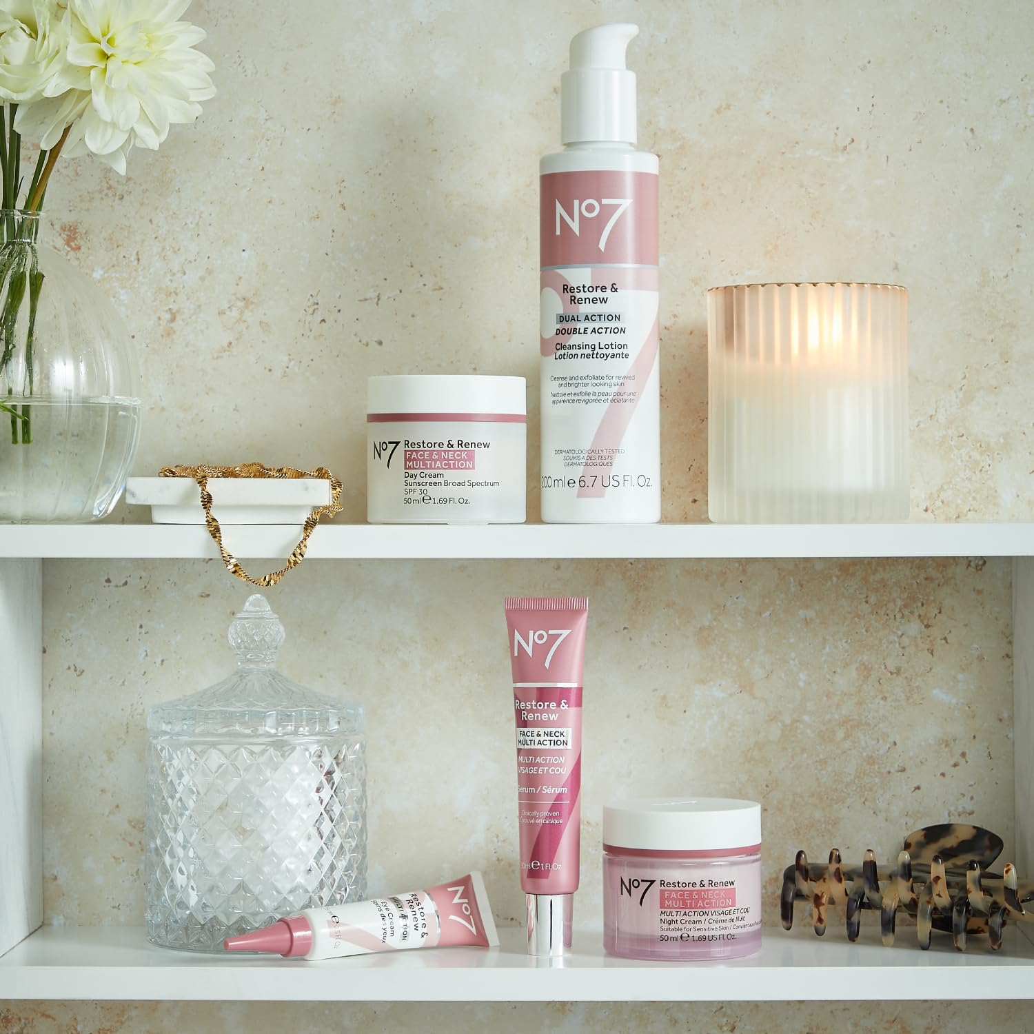 Foto 4 pulgar | Kit De Cuidado De La Piel Número 7 Para Restaurar Y Renovar Rostro Y Cuello Con Spf 30 - Venta Internacional.