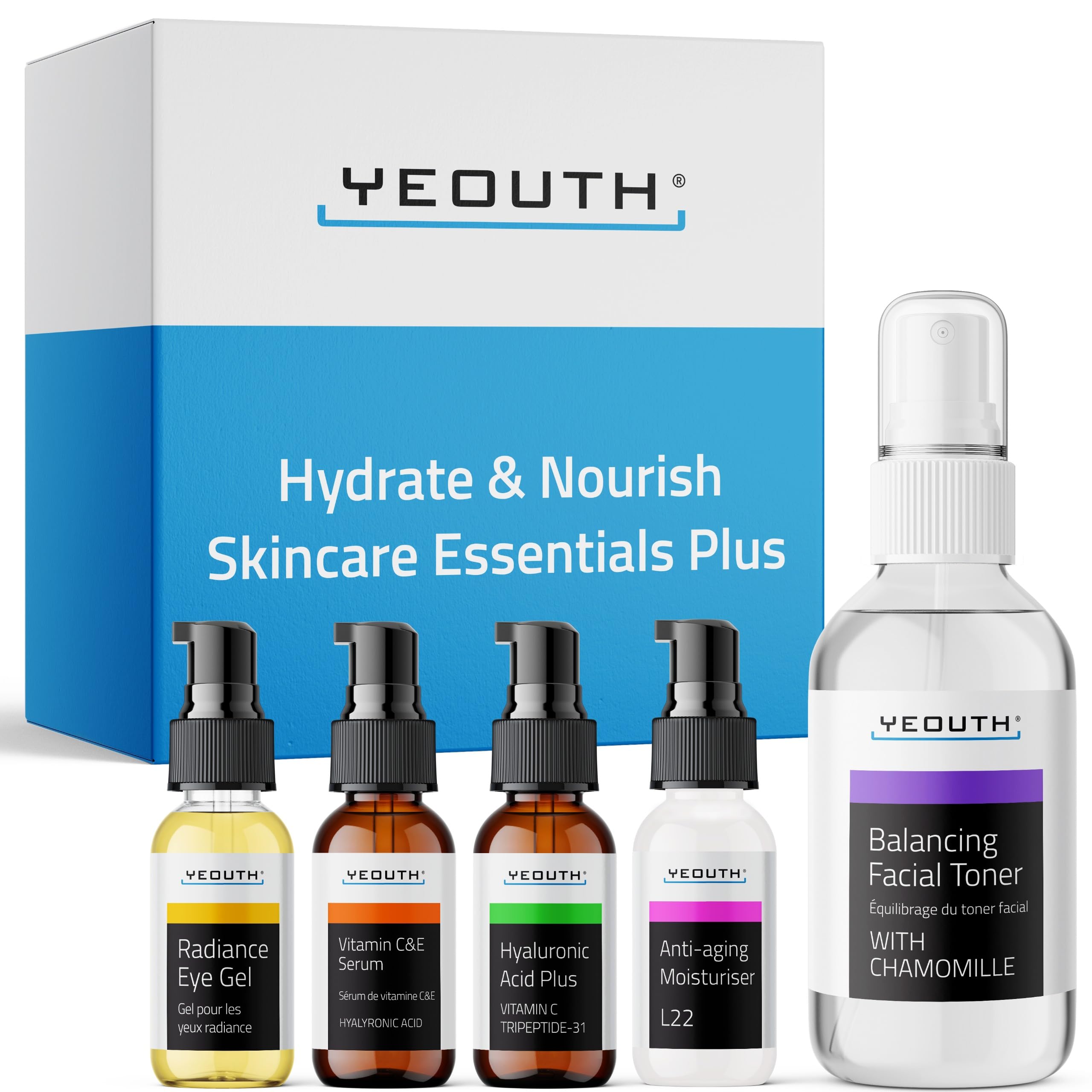 Foto 2 pulgar | Set De Cuidado De La Piel Yeouth Sérum De Ácido Hialurónico, Sérum De Vitamina C - Venta Internacional.