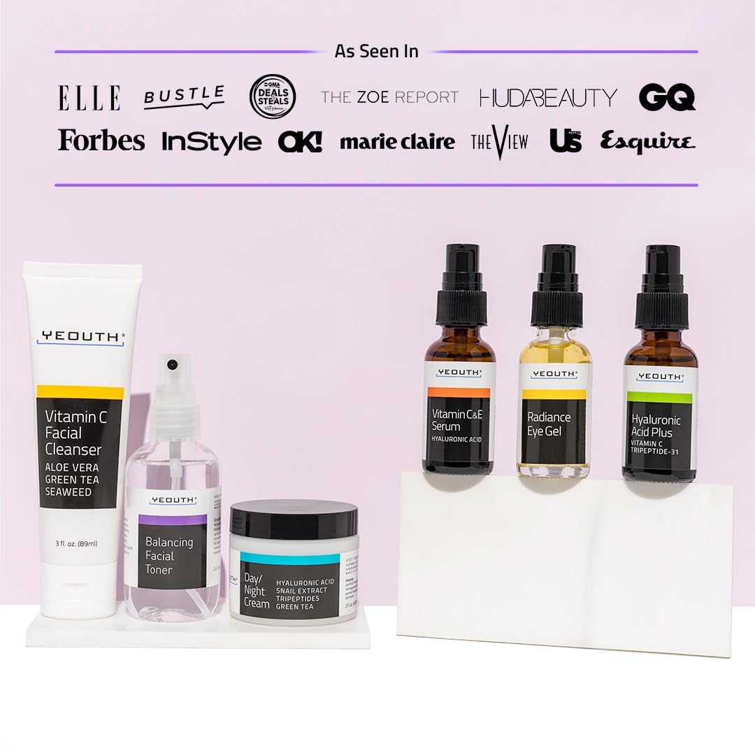 Foto 2 | Set De Cuidado De La Piel Yeouth, Sérum De Ácido Hialurónico Y Vitamina C, 6 Piezas - Venta Internacional.