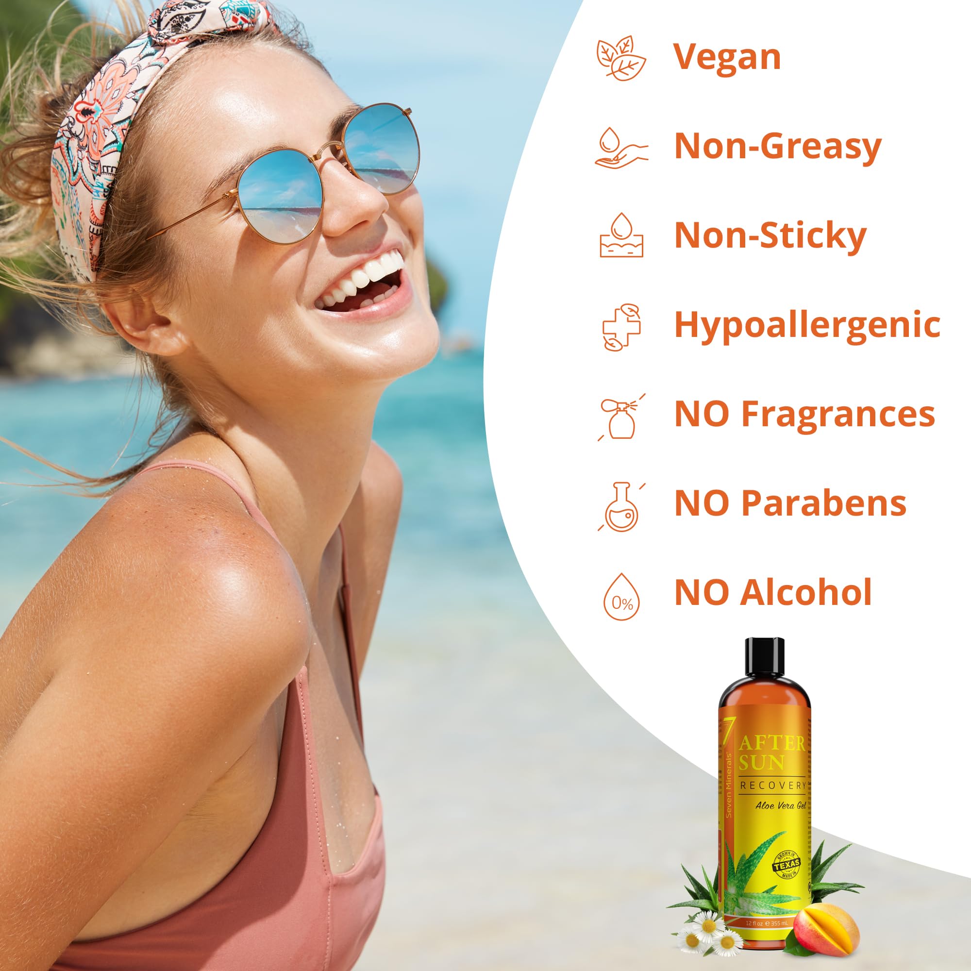 Foto 4 pulgar | Gel Aftersun Seven Minerals Recovery Con Aloe Vera 355 Ml - Venta Internacional.