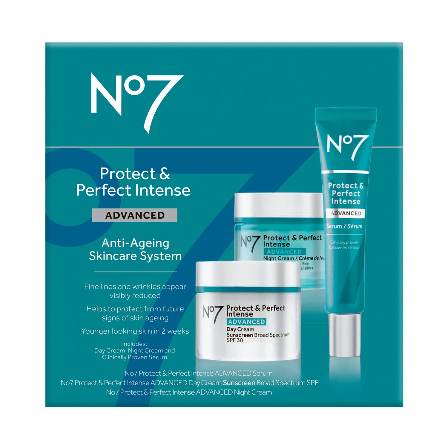 Foto 3 pulgar | Set De Cuidado De La Piel No7 Protect & Perfect Intense Advanced (3 Piezas) - Venta Internacional.