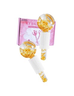 Foto 2 | 2pz Anti Ojeras Y Arrugas Masajeador Facial Bola De Cristal Oro