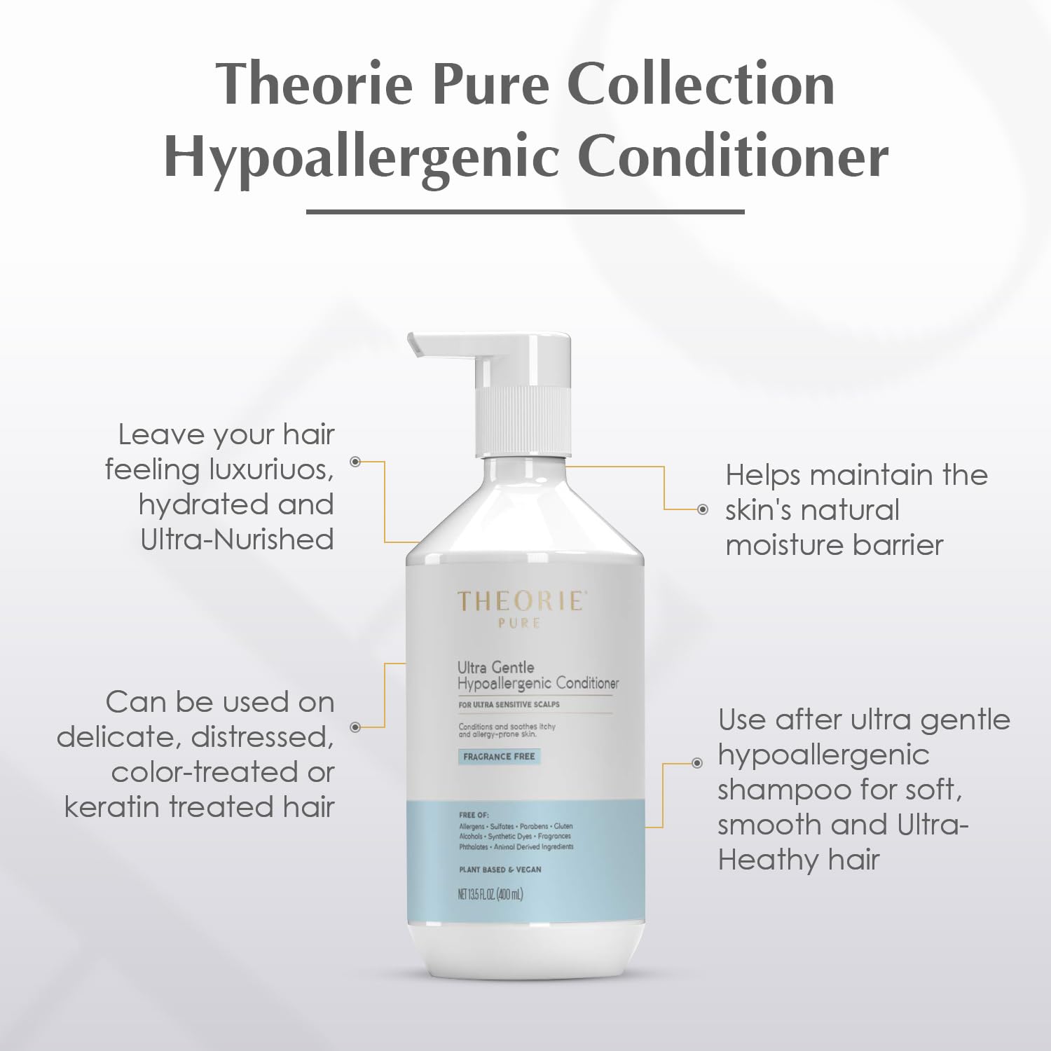 Foto 5 pulgar | Acondicionador Theorie Pure Collection Hipoalergénico 400 Ml - Venta Internacional.