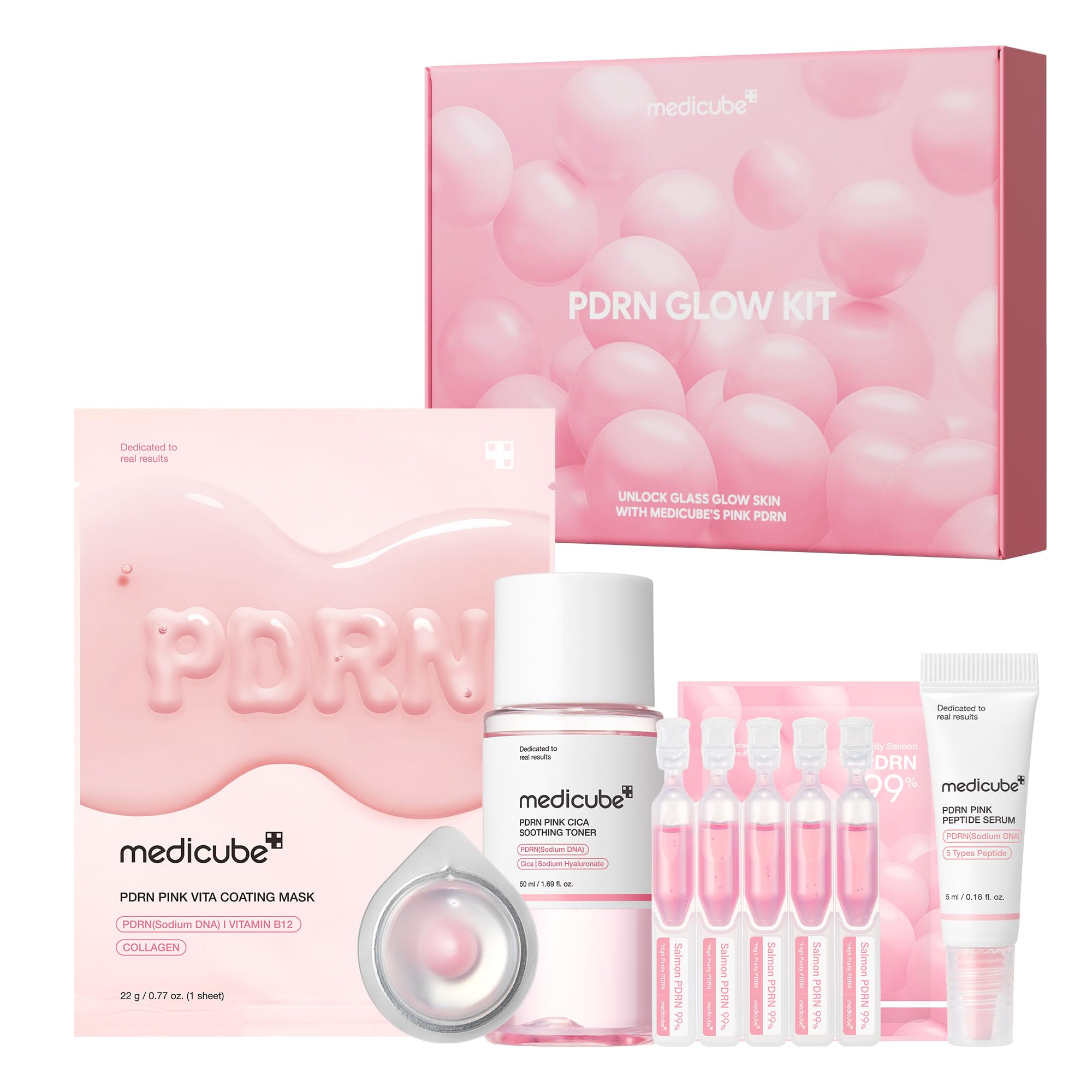 Set De Cuidado De La Piel Medicube Salmon Dna Pdrn Con Tónico, Sérum Y Mascarilla - Venta Internacional.