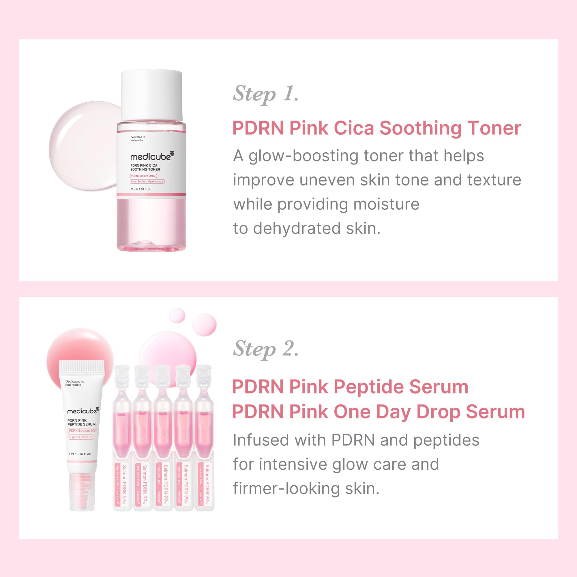 Foto 5 pulgar | Set De Cuidado De La Piel Medicube Salmon Dna Pdrn Con Tónico, Sérum Y Mascarilla - Venta Internacional.