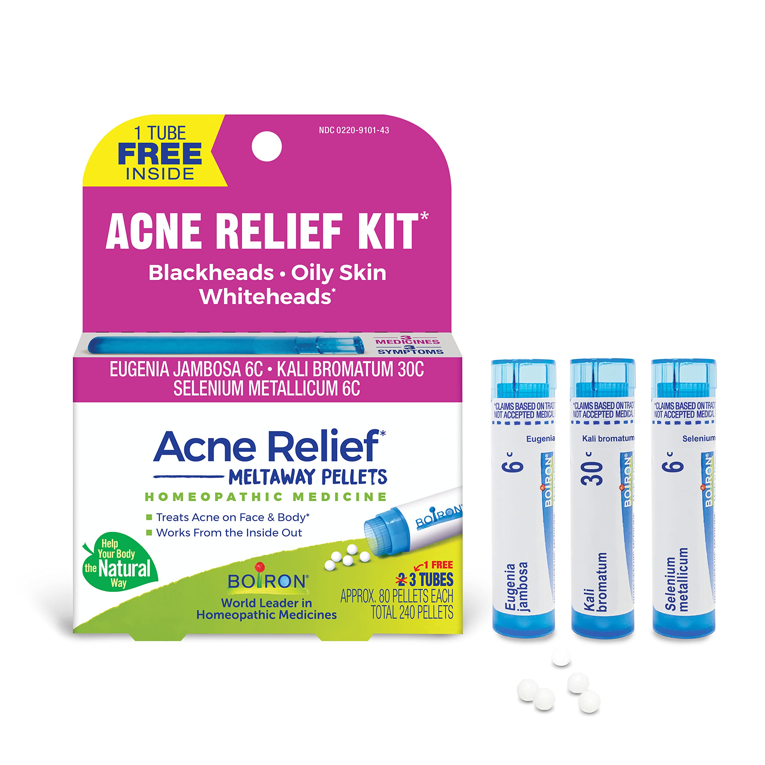 Kit Boiron Para Aliviar El Acné Para Puntos Negros, Pieles Grasas Y Puntos Blancos - Venta Internacional.