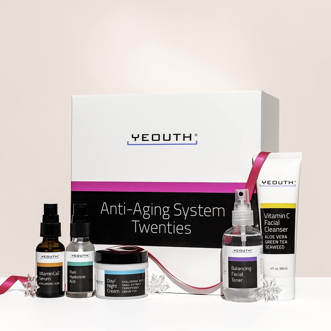 Foto 7 pulgar | Set De Cuidado De La Piel Yeouth, Sérum De Ácido Hialurónico Y Vitamina C, 5 Piezas - Venta Internacional.