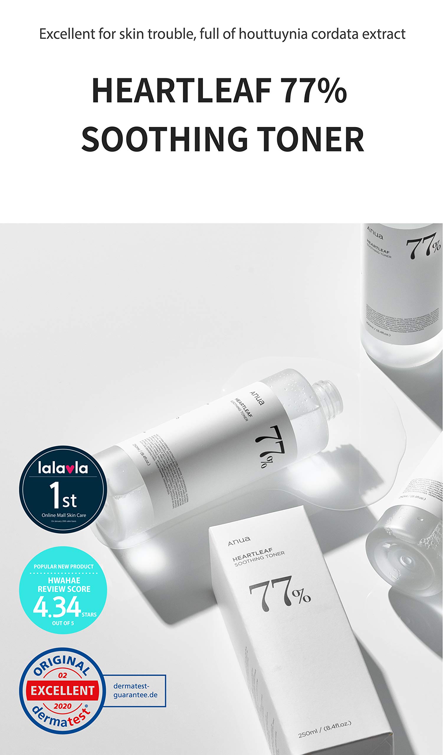 Foto 2 | Tónico Anua Heartleaf 77% Suavizante, 500 Ml, Ph 5.5, Cuidado De La Piel - Venta Internacional.