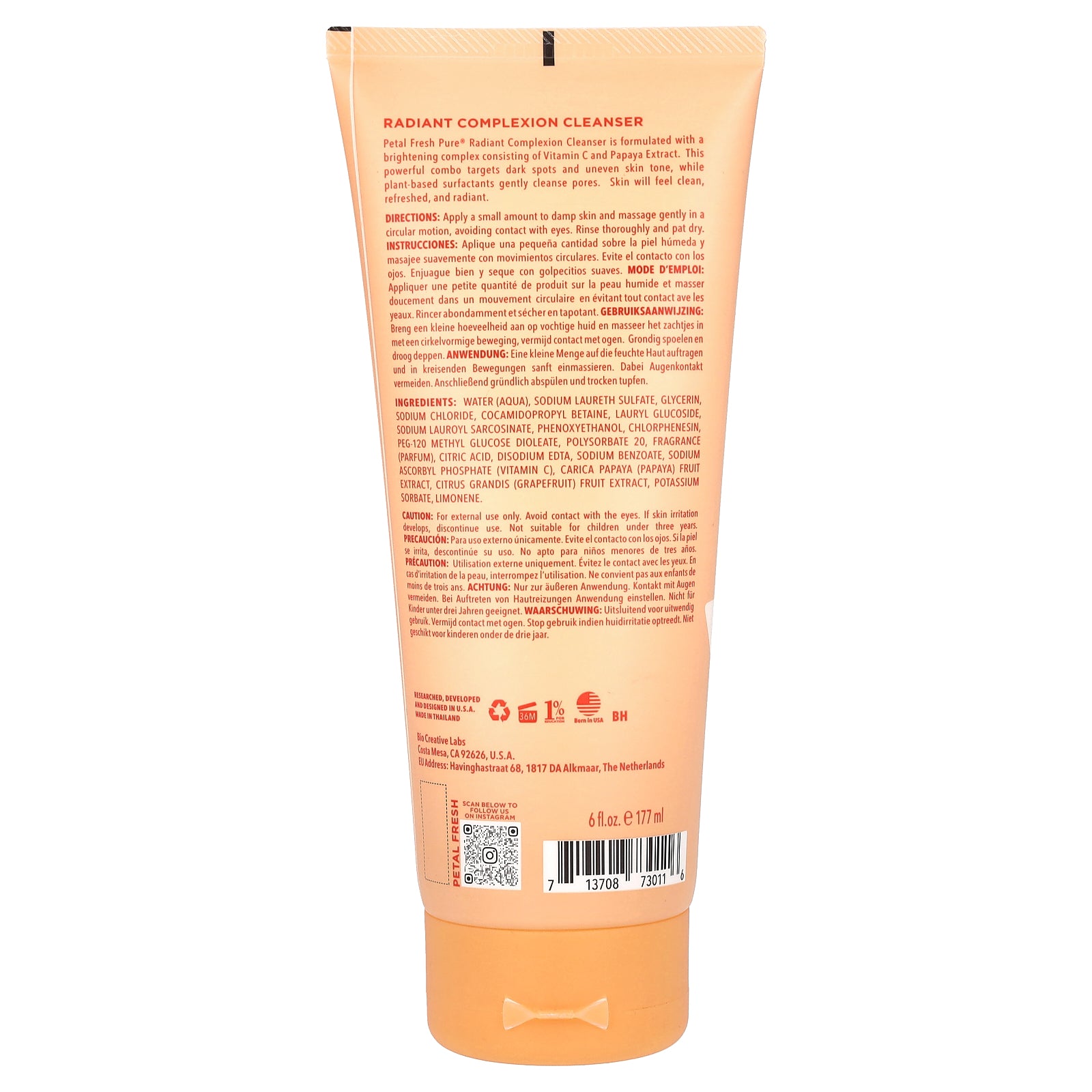 Foto 3 pulgar | Limpiador Petal Fresh Radiant Complexion Papaya 177 Ml - Venta Internacional.