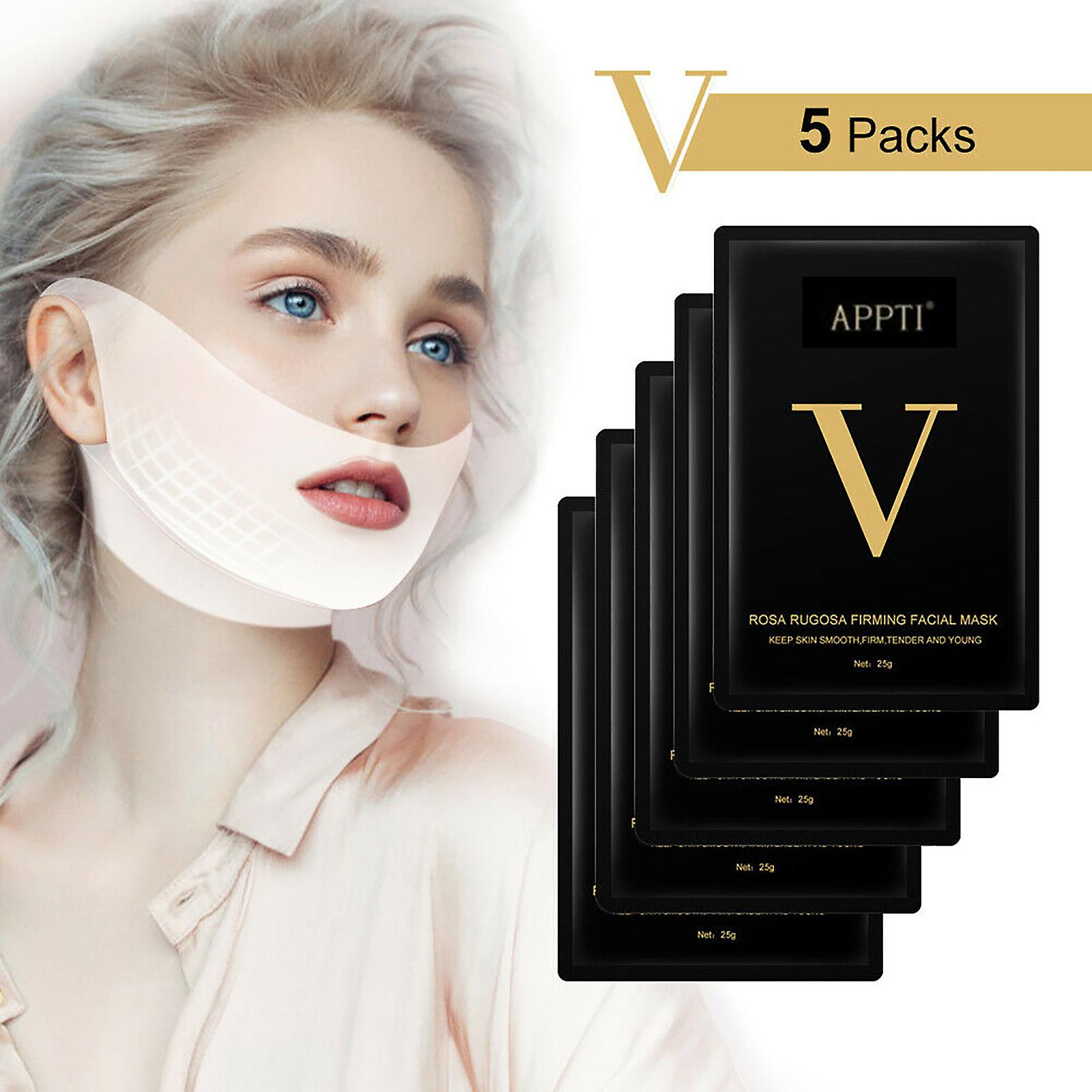 Foto 3 pulgar | Mascarilla Facial Adelgazante Huoguo  Reafirmante  En Forma De V  3 Ml X 5 - Venta Internacional.