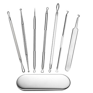 Foto 2 | Juego De Removedores De Espinillas Para Acné Facial De Acero Inoxidable 7 Piezas - Venta Internacional.