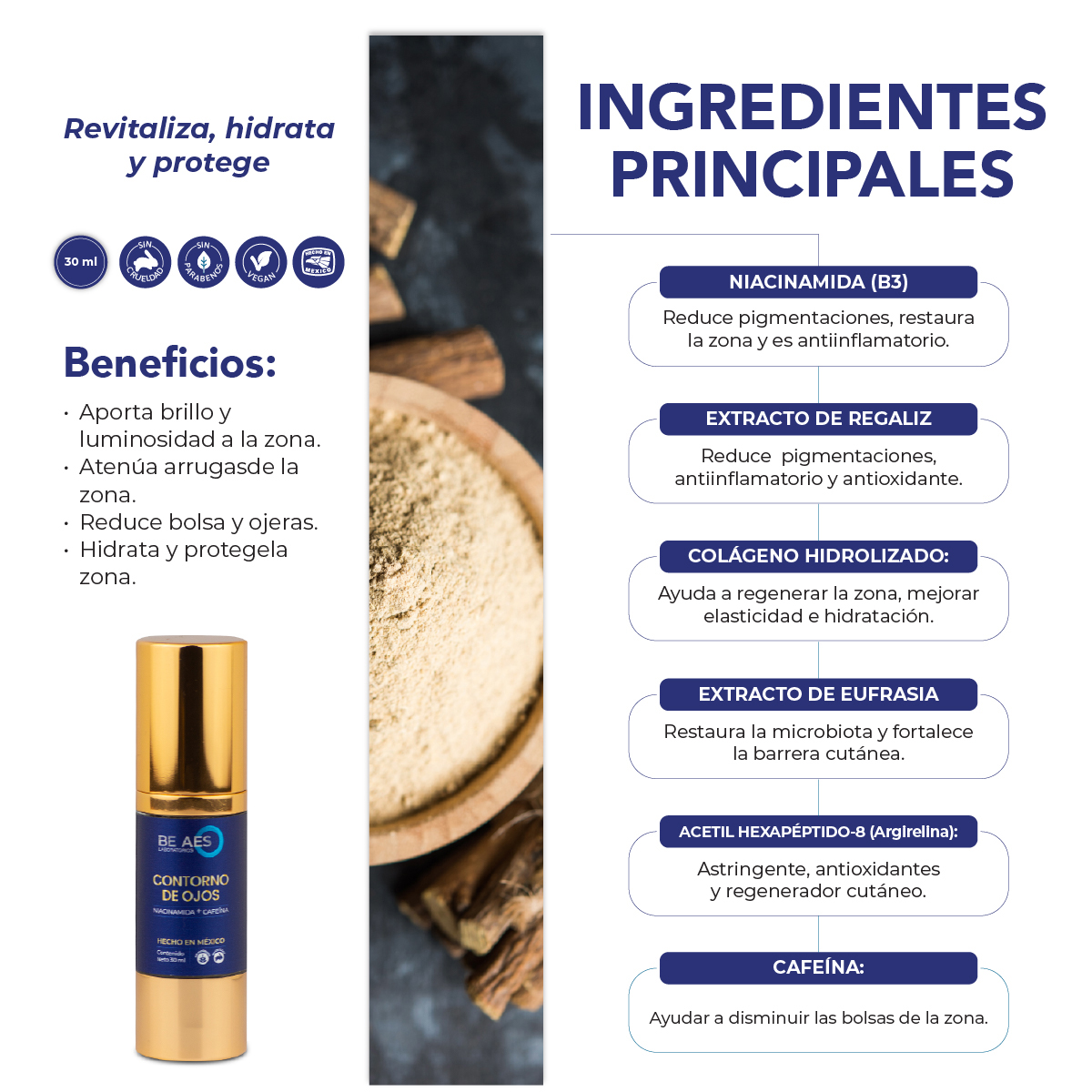 Foto 4 pulgar | Kit Be Aes Skin Care Completo Limpiador Crema Serum Contorno