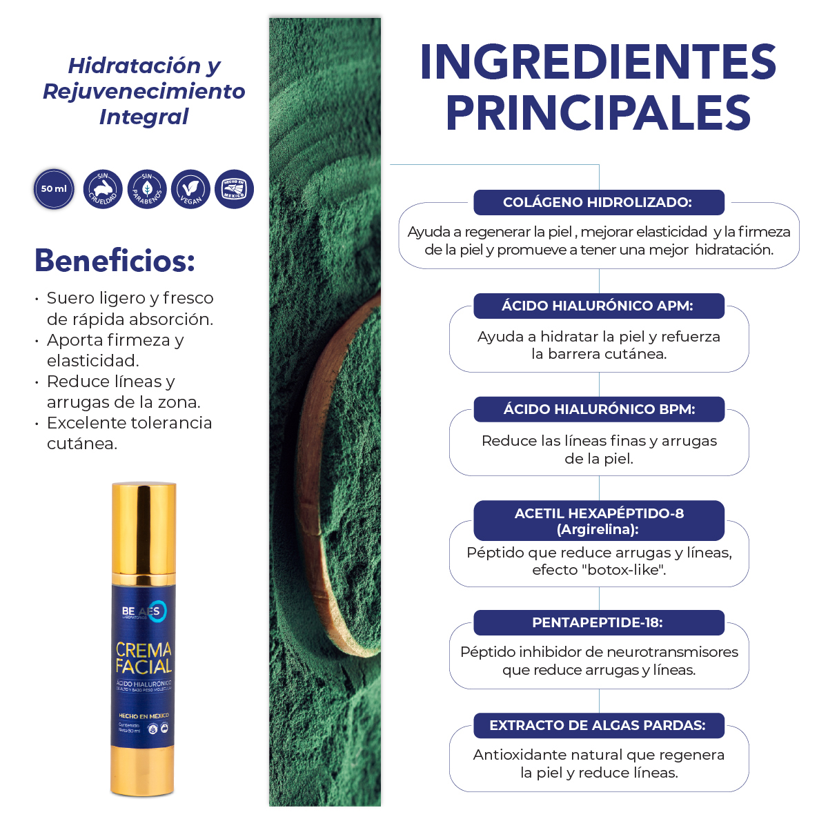 Foto 7 pulgar | Kit Be Aes Skin Care Completo Limpiador Crema Serum Contorno