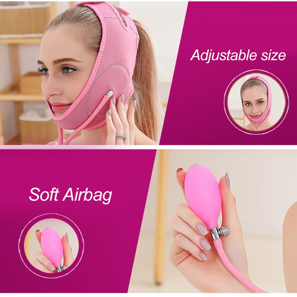 Foto 5 pulgar | Cinturón Para Adelgazar La Cara  Tela De Licra Con Gas Supercargador  Rosa - Venta Internacional.